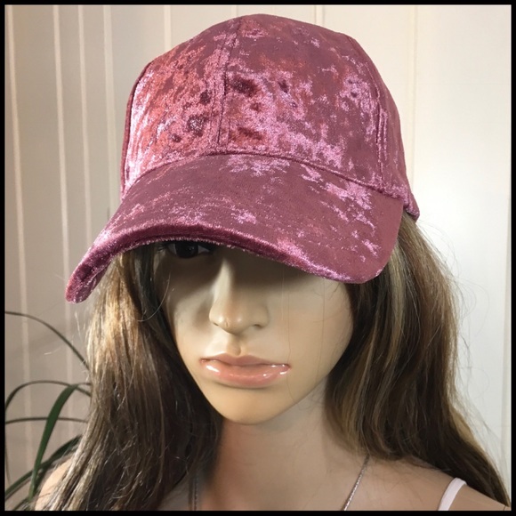 Velvet Baseball Cap in Mauve - Picture 4 of 6